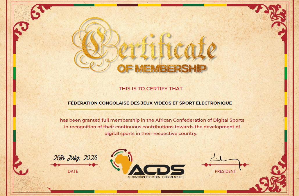 La FCJV & E-SPORT devient membre de l’ACDS et de l’IESF